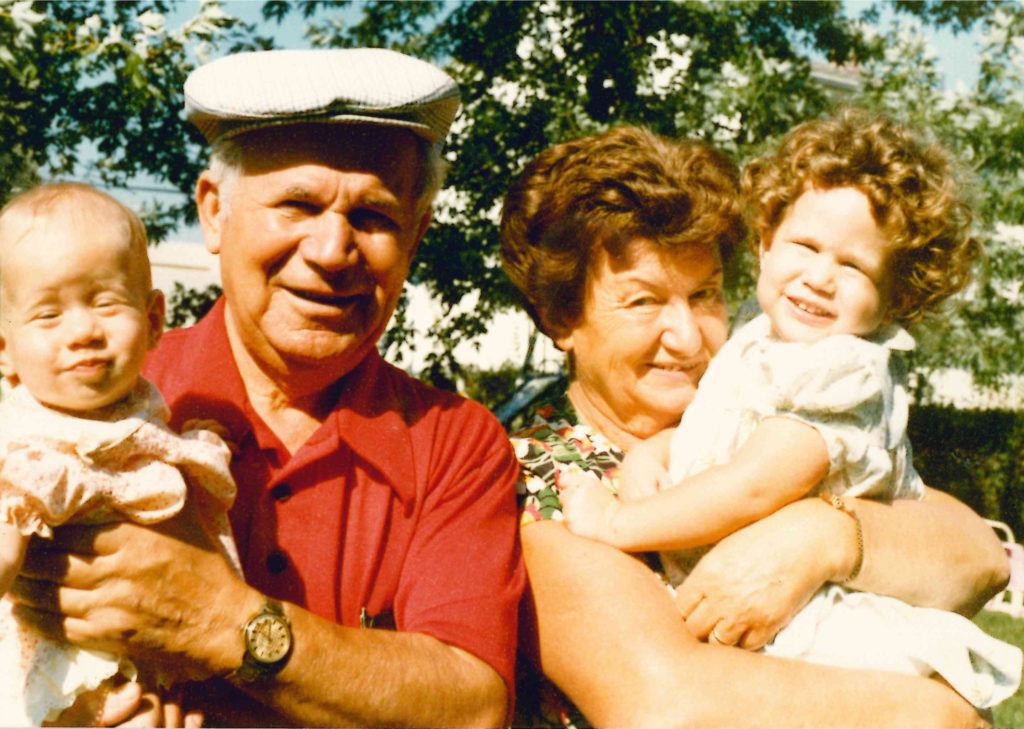 Meyer and Miriam with grandkids ca. 1982.